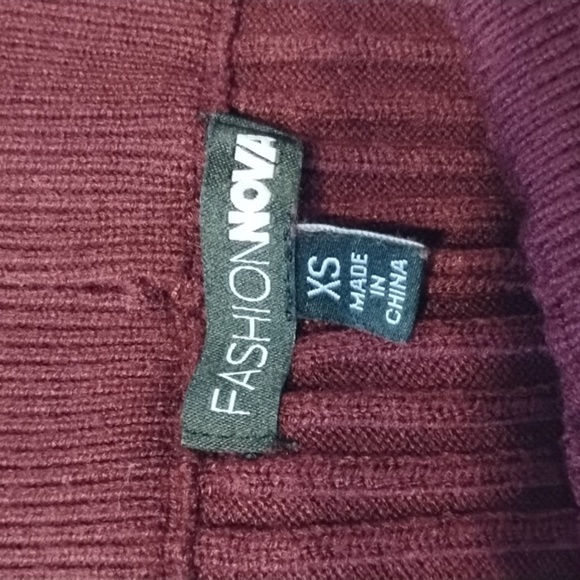 Fashion Nova Hold Me Closer Sweater Legging Set - Burgundy, Size: XS - Picture 5 of 14